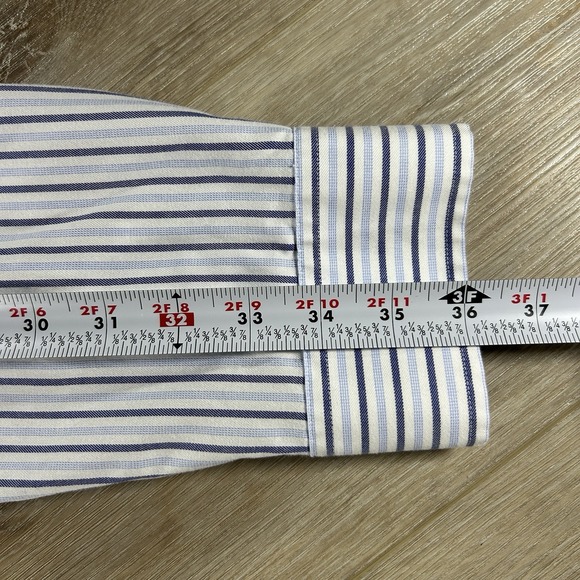 Duluth Trading Co. Mens XL Tall Blue & White Striped Button Down 100% Cotton - Picture 9 of 9